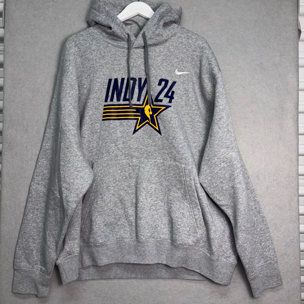 Nike Hoodie Men XXL Indy 24‎ NBA All-Star Game Gray Sweatshirt CJ1611-063